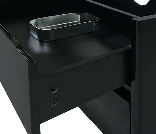 Cosmo Casa - Wastafelonderkast - Soft-close - Hoogglans - Zwart - 50×80 cm