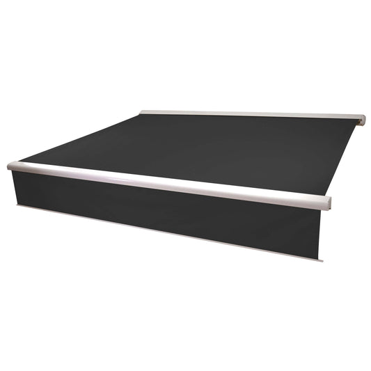 Cosmo Casa - Elektrisch Volledig Cassettescherm - Uitschuifbare Volant - Polyester - Antraciet - 5×3 m