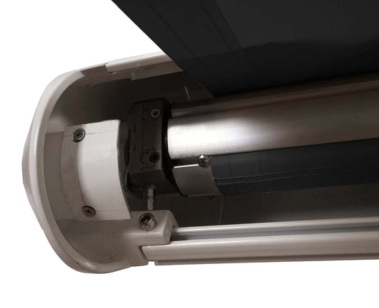 Cosmo Casa - Elektrisch Volledig Cassettescherm - Uitschuifbare Volant - Polyester - Antraciet - 5×3 m