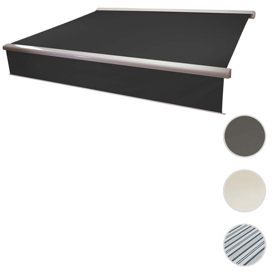 Cosmo Casa - Elektrisch Volledig Cassettescherm - Uitschuifbare Volant - Polyester - Antraciet - 5×3 m