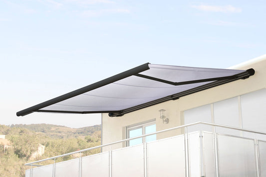 Cosmo Casa - Elektrisch Cassettescherm - Volledige Cassette 4,5×3 m - Acryl - Crème - Frame Antraciet