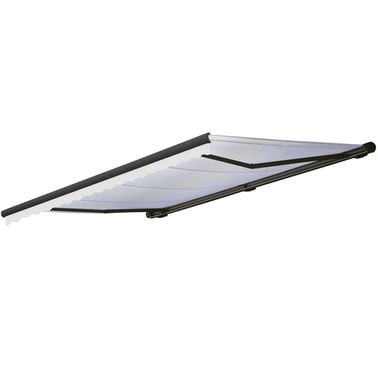 Cosmo Casa - Elektrisch Cassettescherm - Volledige Cassette met Volant 4,5×3 m - Acryl - Crème - Antraciet