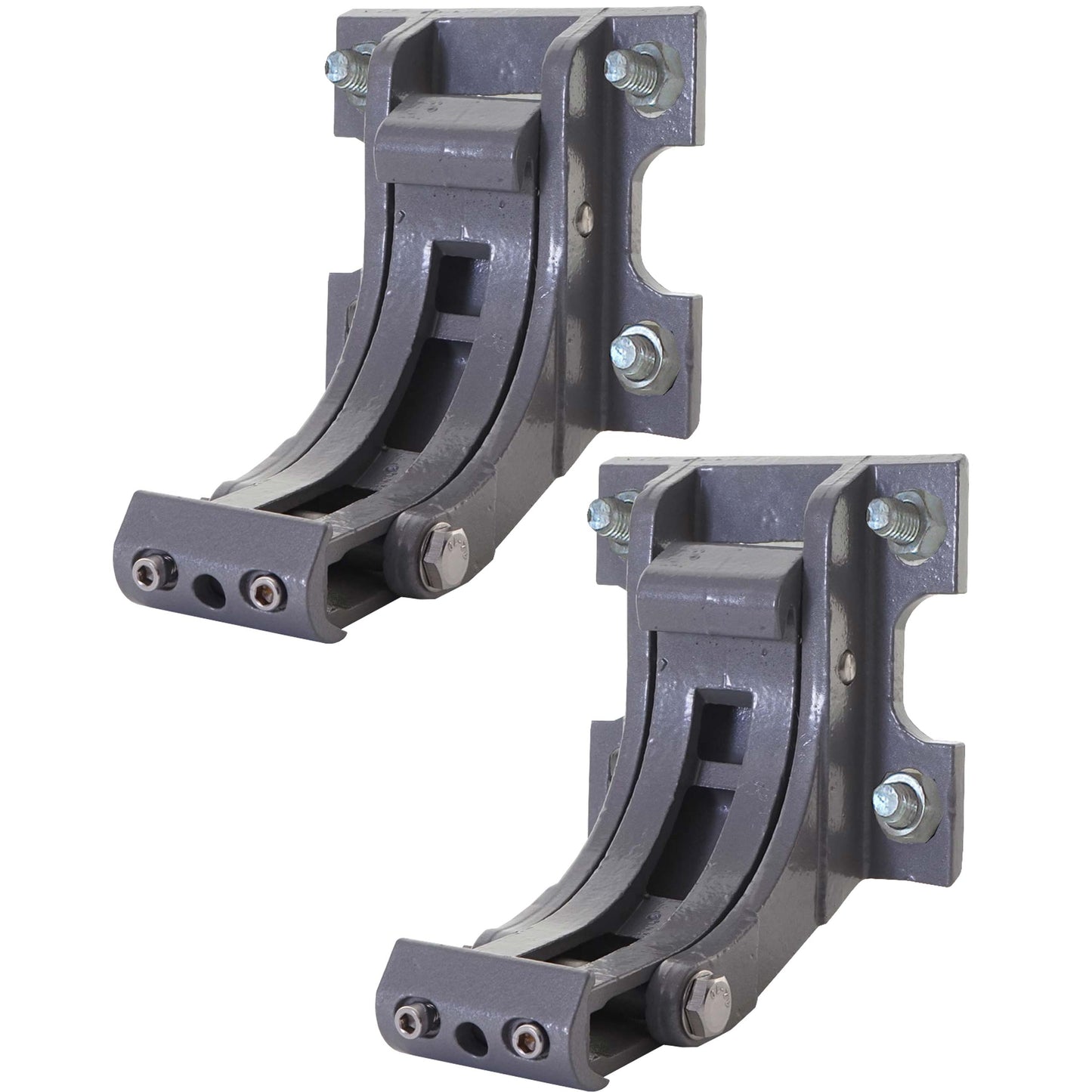 Cosmo Casa - Set van 2 Wandbeugels luifel - Wandmontage - Metaal - Grijs