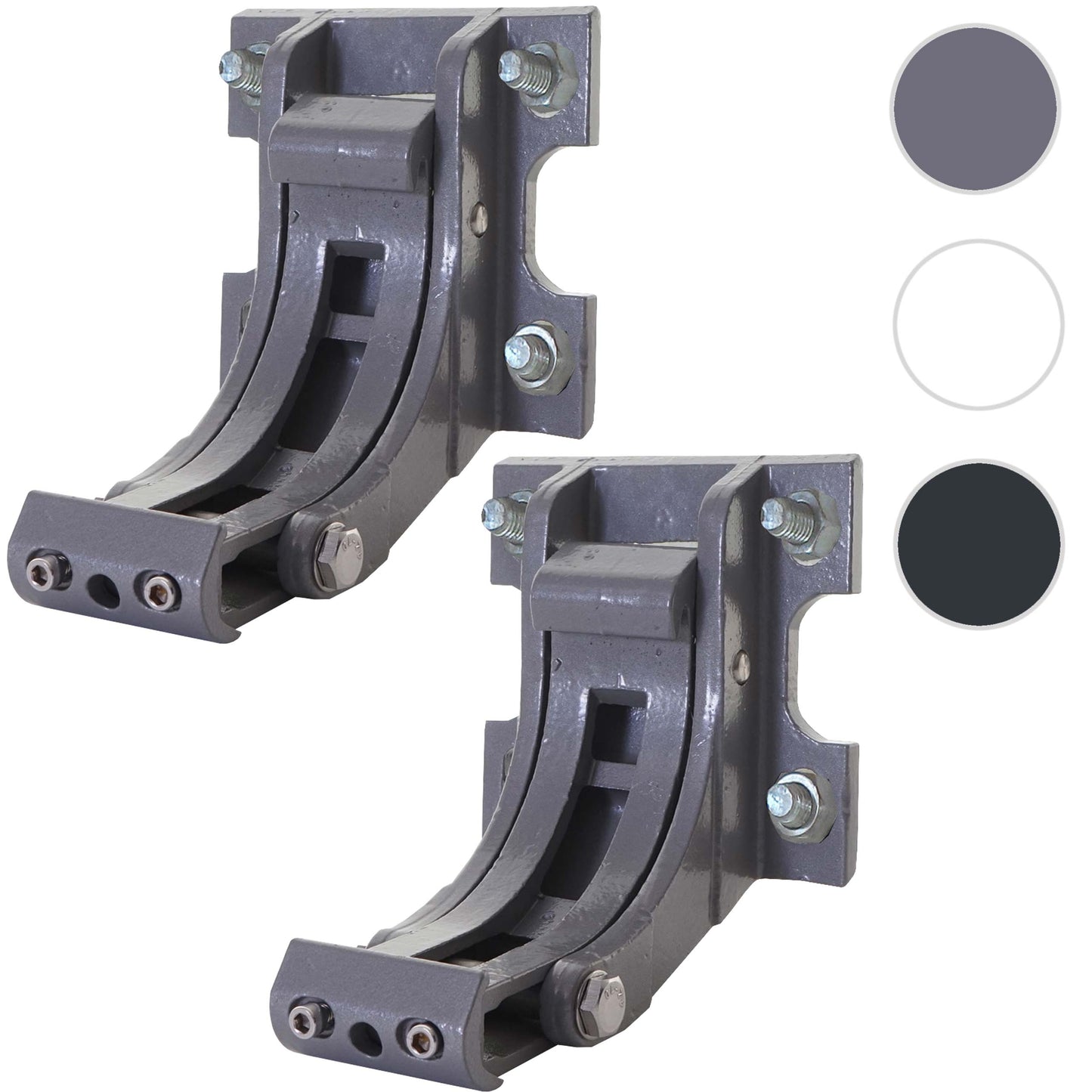 Cosmo Casa - Set van 2 Wandbeugels luifel - Wandmontage - Metaal - Grijs