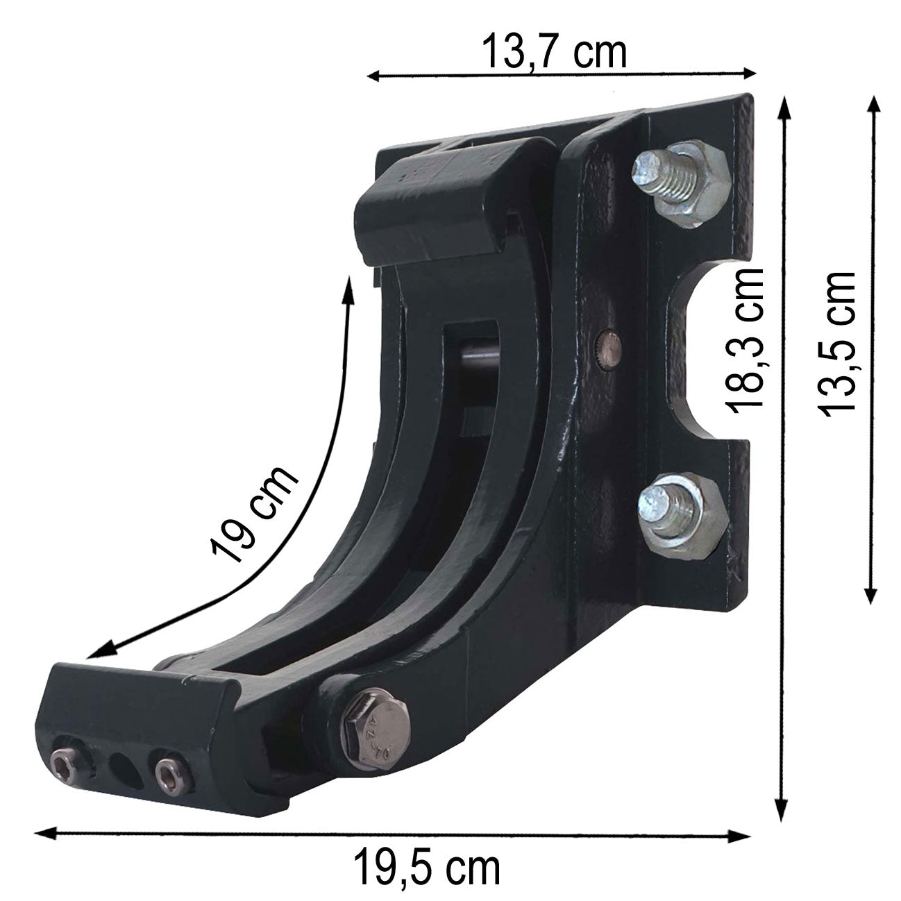 Cosmo Casa - Set van 2 Muurbeugels luifel - Wandmontage - Metaal - Antraciet
