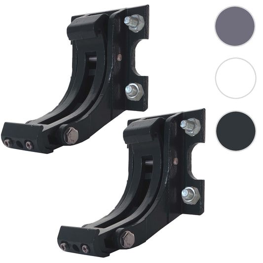 Cosmo Casa - Set van 2 Muurbeugels luifel - Wandmontage - Metaal - Antraciet