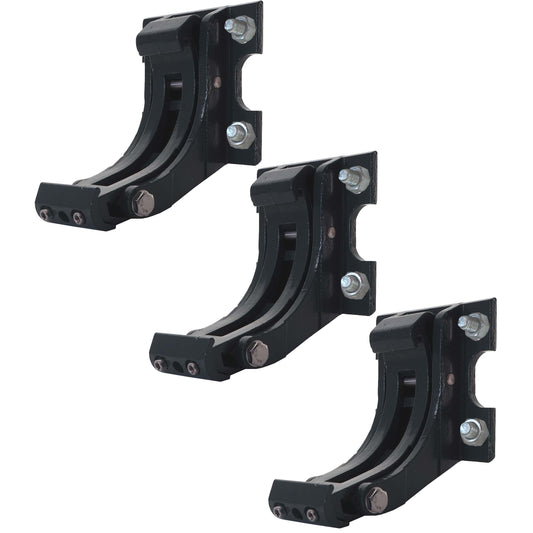 Cosmo Casa - Set van 3 Muurbeugels luifel - Wandmontage - Metaal - Antraciet