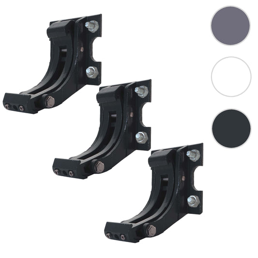 Cosmo Casa - Set van 3 Muurbeugels luifel - Wandmontage - Metaal - Antraciet