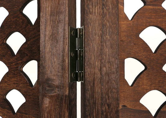 Cosmo Casa - Kamerscherm - Privacyscherm met Decoratieve Panelen - Bruin