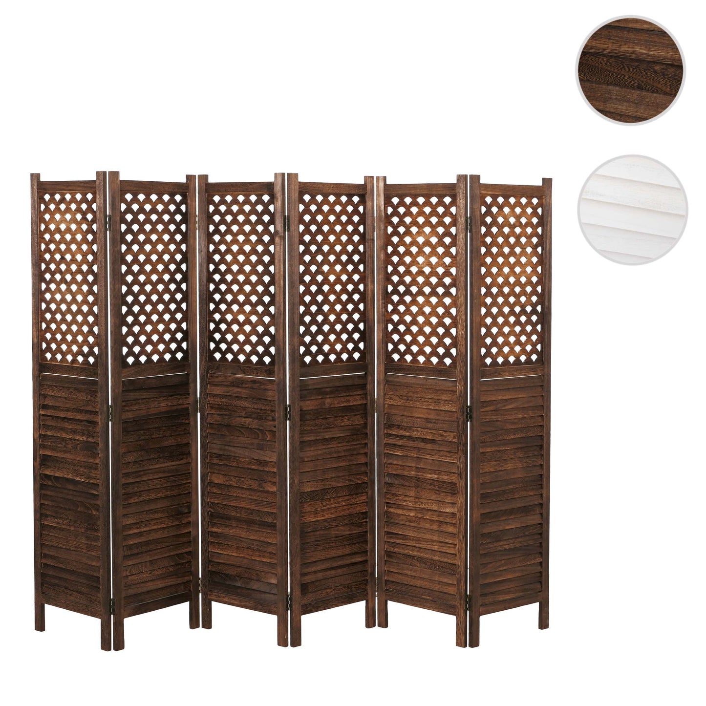 Cosmo Casa - Kamerscherm - Privacyscherm met Decoratieve Panelen - Bruin