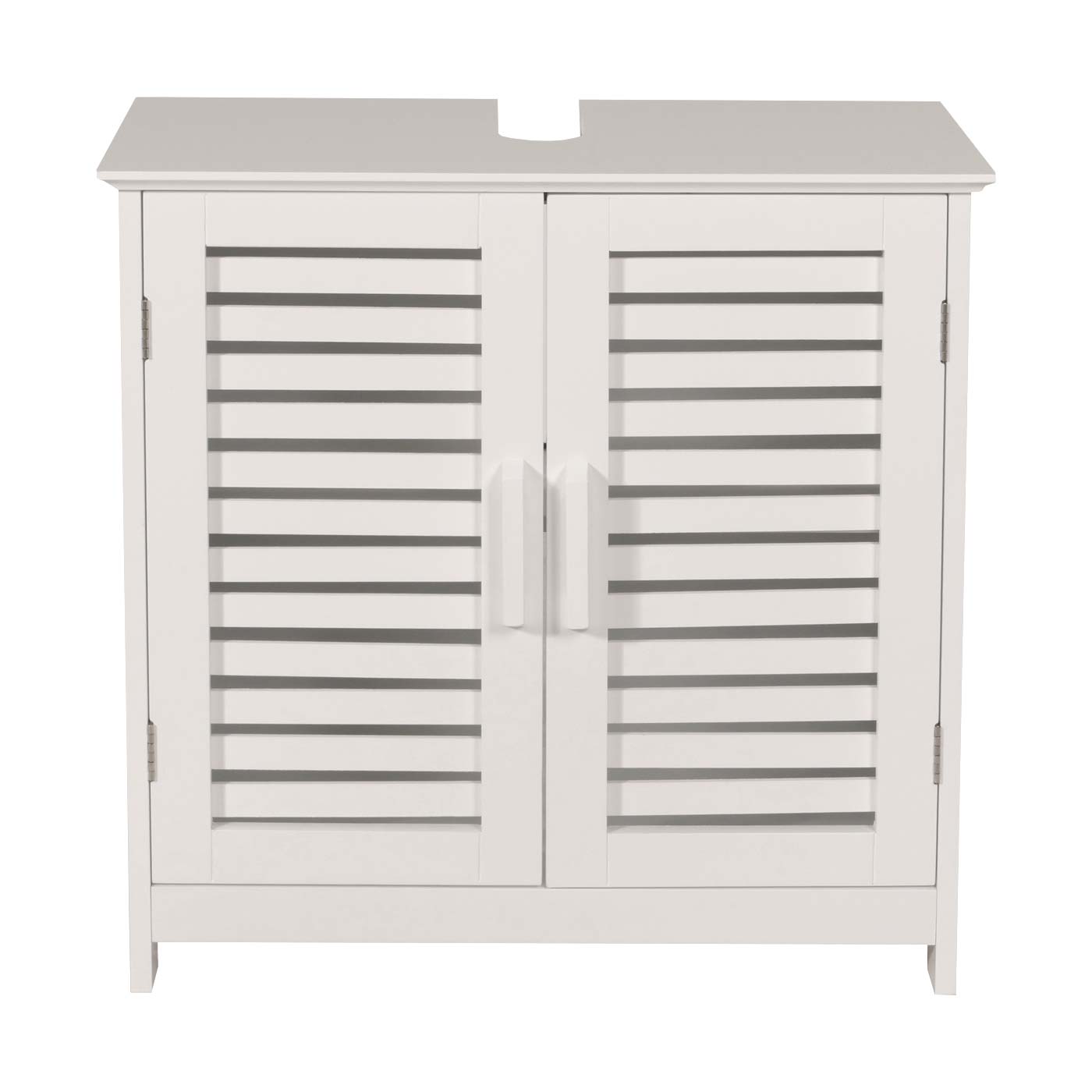 Cosmo Casa - Wastafelonderkast - Badkamerkast met Opbergvak - Bamboe MDF - 60x60x30cm - Wit