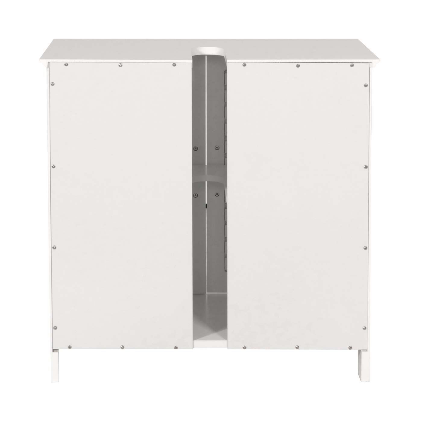 Cosmo Casa - Wastafelonderkast - Badkamerkast met Opbergvak - Bamboe MDF - 60x60x30cm - Wit