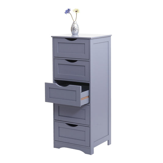 Cosmo Casa - Ladekast - 5 Laden - 100x40x35cm - Grijs