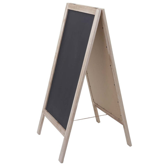 Cosmo Casa - Reclamebord - Krijtbord - Metaal & Hout - Naturel - 100×50 cm