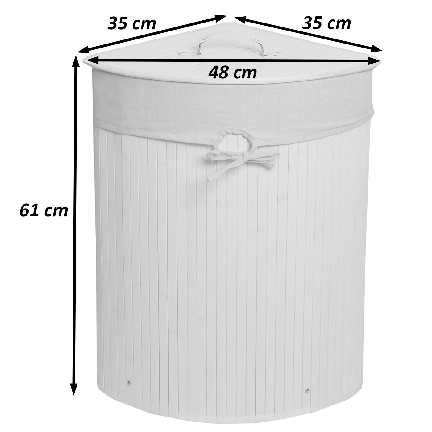 Cosmo Casa - Hoekwasmand - Inklapbaar - Bamboe - Bruin - 61×48×35 cm
