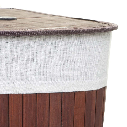 Cosmo Casa - Hoekwasmand - Inklapbaar - Bamboe - Bruin - 61×48×35 cm
