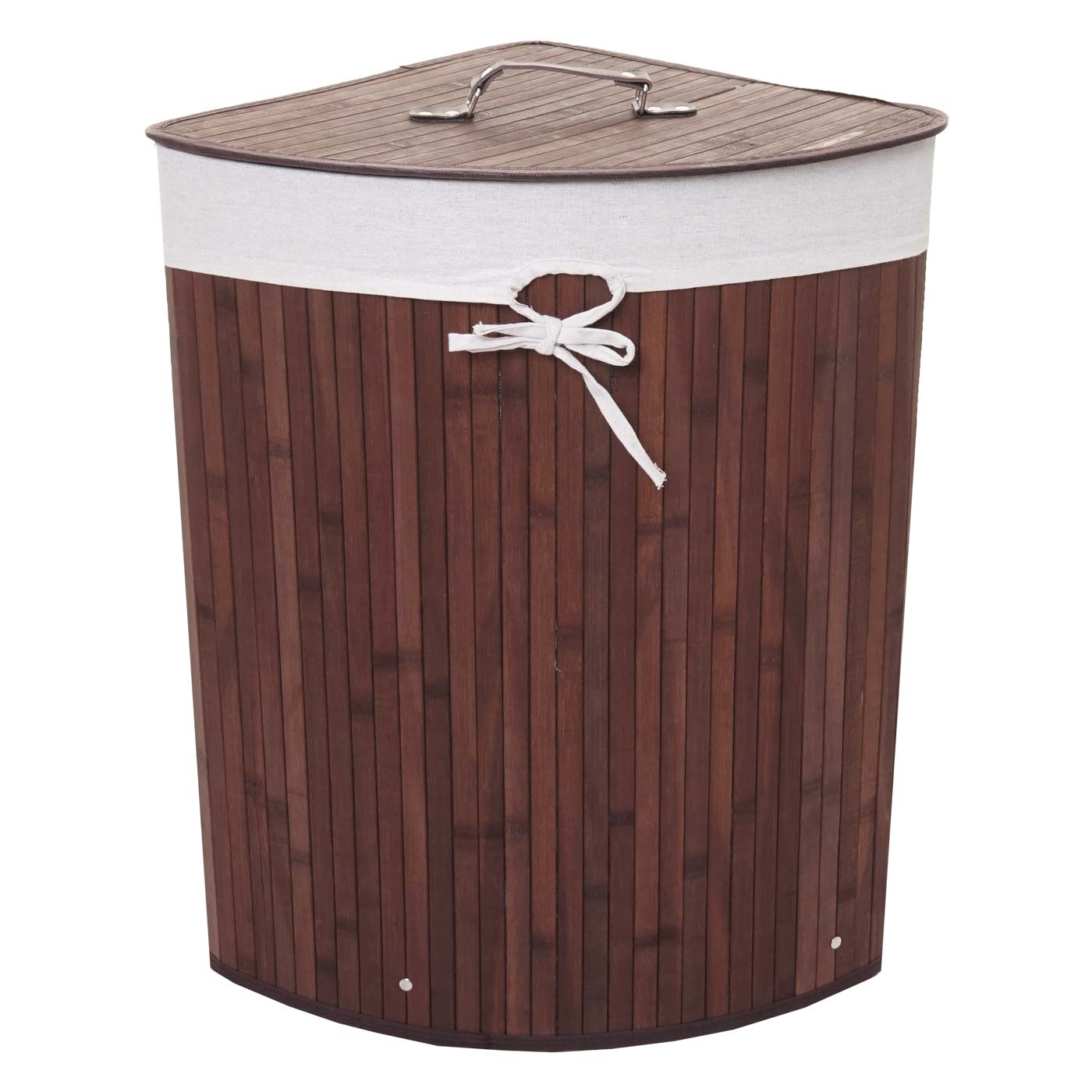 Cosmo Casa - Hoekwasmand - Inklapbaar - Bamboe - Bruin - 61×48×35 cm