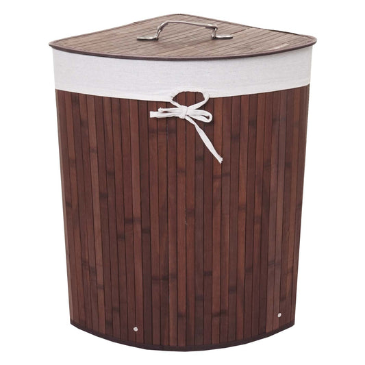 Cosmo Casa - Hoekwasmand - Inklapbaar - Bamboe - Bruin - 61×48×35 cm