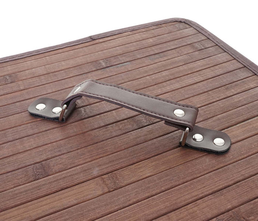 Cosmo Casa - Hoekwasmand - Inklapbaar - Bamboe - Bruin - 61×48×35 cm