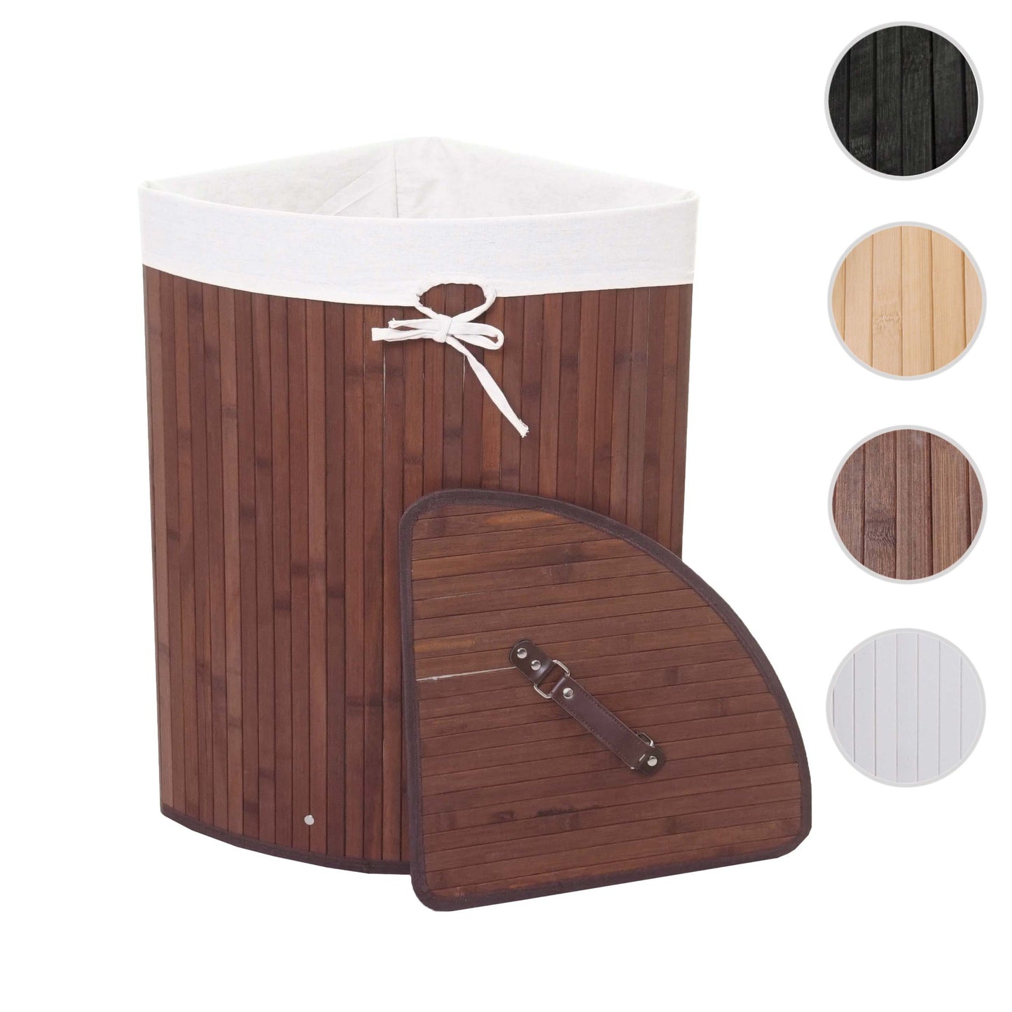 Cosmo Casa - Hoekwasmand - Inklapbaar - Bamboe - Bruin - 61×48×35 cm