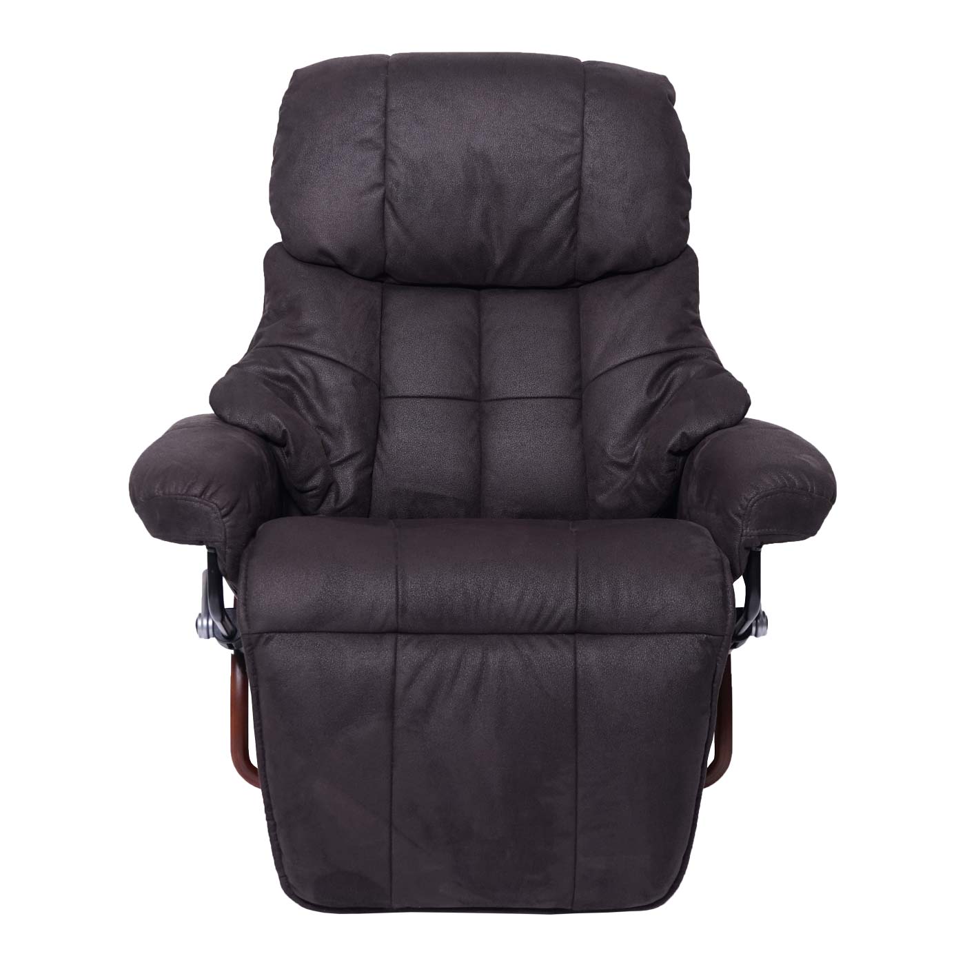 Cosmo Casa - TV-stoel - Relax - Textiel & Hout - Bruin-Zwart & Walnoot