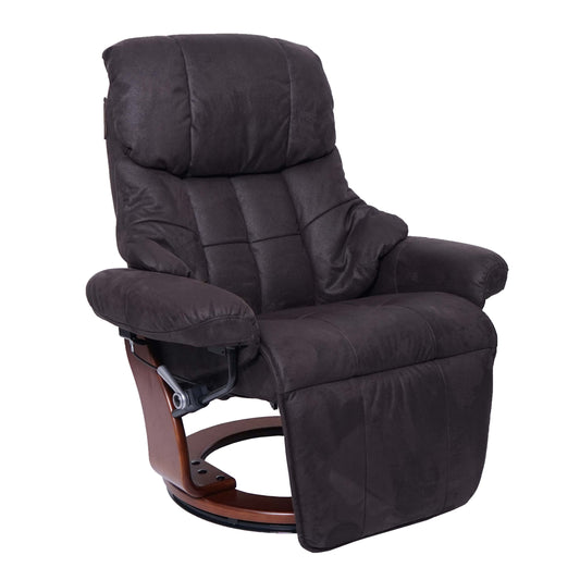 Cosmo Casa - TV-stoel - Relax - Textiel & Hout - Bruin-Zwart & Walnoot