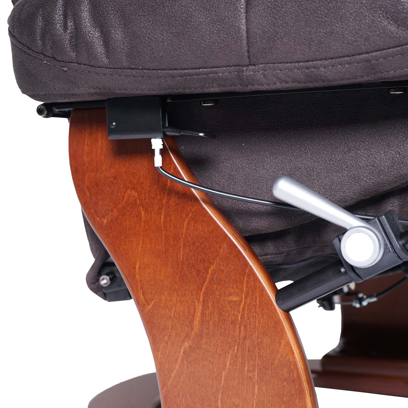 Cosmo Casa - TV-stoel - Relax - Textiel & Hout - Bruin-Zwart & Walnoot