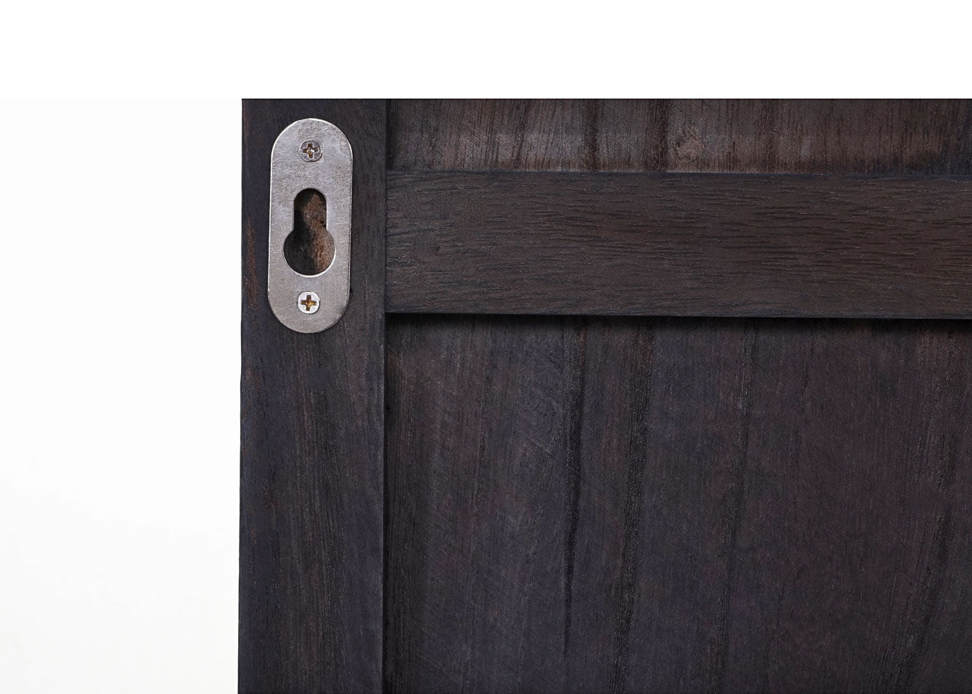 Cosmo Casa - Wandkapstokpaneel - Vintage - Hout - Donkergrijs - 91×60 cm