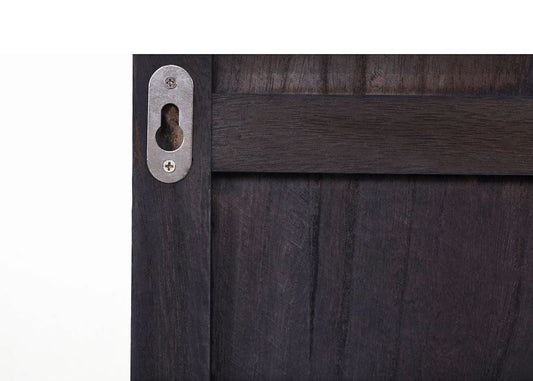 Cosmo Casa - Wandkapstokpaneel - Vintage - Hout - Donkergrijs - 91×60 cm