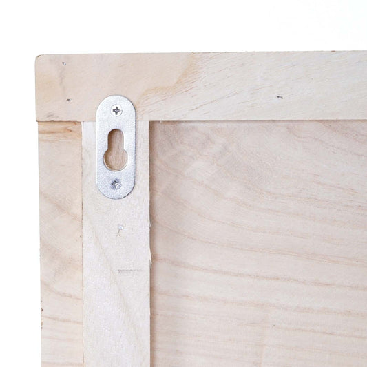 Cosmo Casa - Wandkapstok paneel - Vintage - Hout - Naturel - 60×90 cm