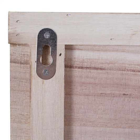 Cosmo Casa - Wandkapstok paneel - Vintage - Hout - Naturel - 90×60 cm
