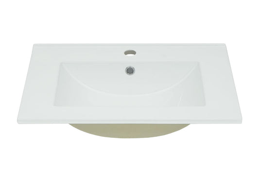 Cosmo Casa - Wastafel - Vierkant - Keramiek - Wit - 61 cm