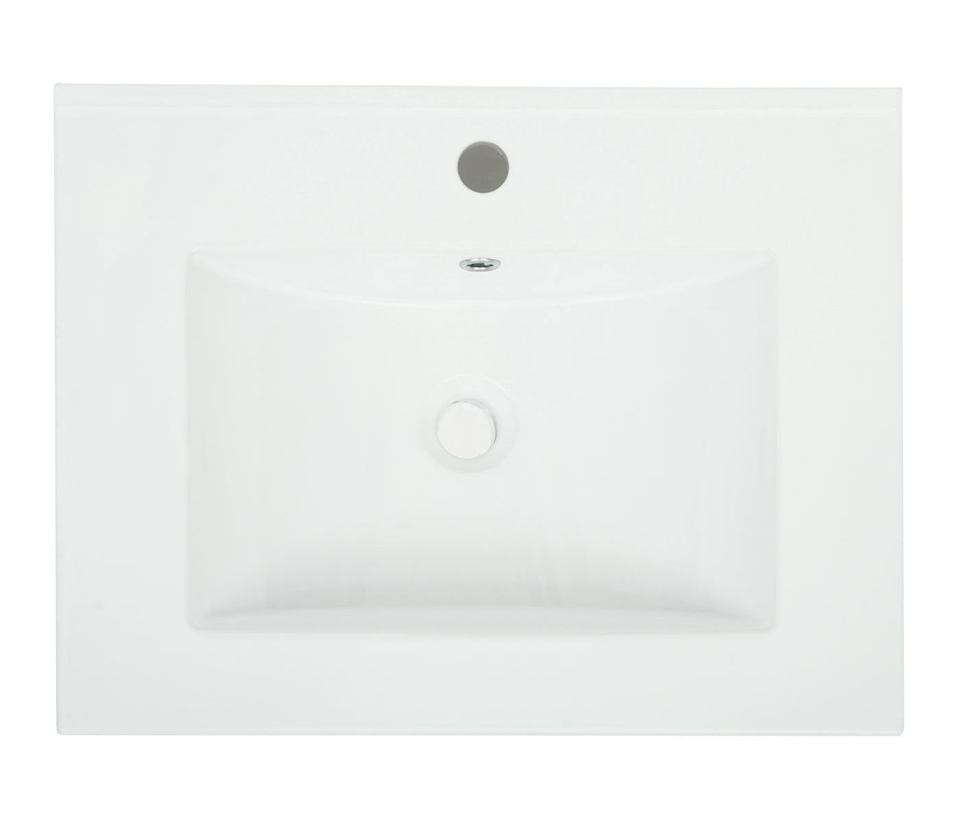 Cosmo Casa - Wastafel - Vierkant - Keramiek - Wit - 61 cm