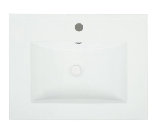 Cosmo Casa - Wastafel - Vierkant - Keramiek - Wit - 61 cm