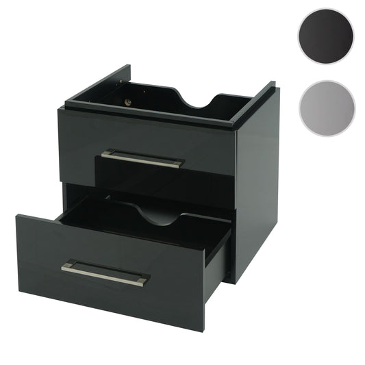 Cosmo Casa - Wastafelonderkast - Premium - Hoogglans - Zwart - 60 cm