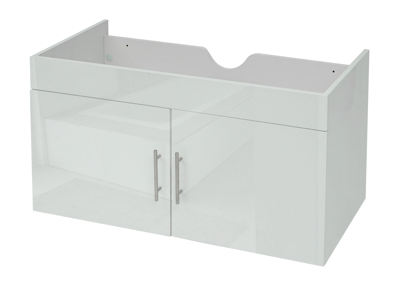 Cosmo Casa - Spoelbakonderkast - Hoogglans - FSC - Wit - 90 cm