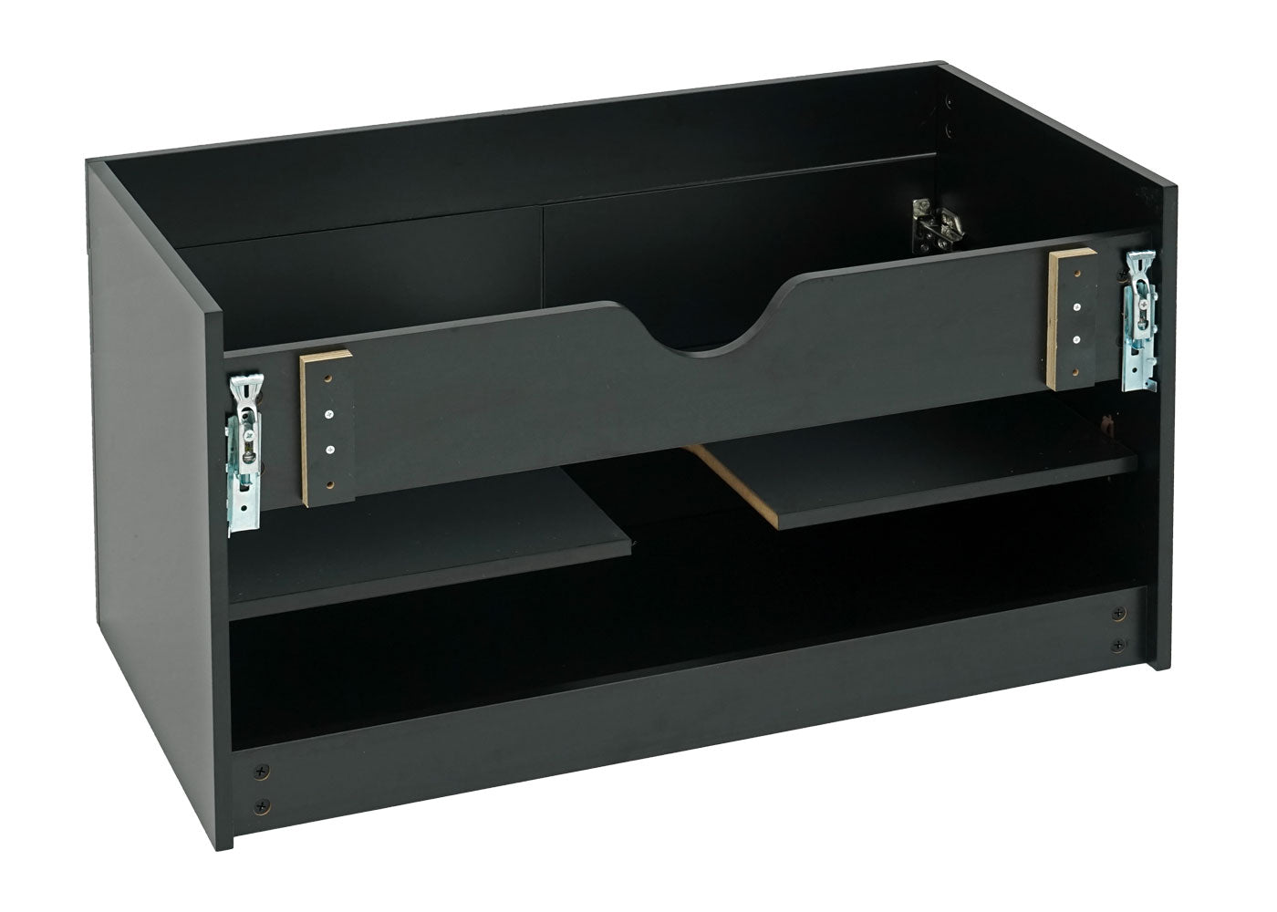 Cosmo Casa - Spoelbakonderkast - Hoogglans - FSC - Zwart - 90 cm