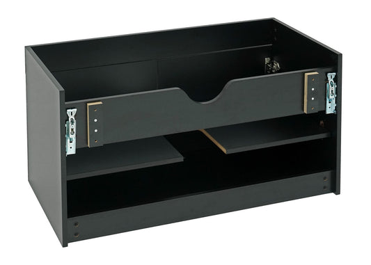 Cosmo Casa - Spoelbakonderkast - Hoogglans - FSC - Zwart - 90 cm