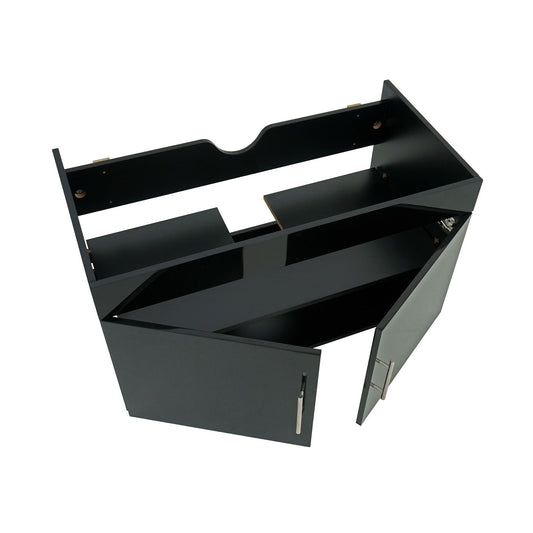 Cosmo Casa - Spoelbakonderkast - Hoogglans - FSC - Zwart - 90 cm