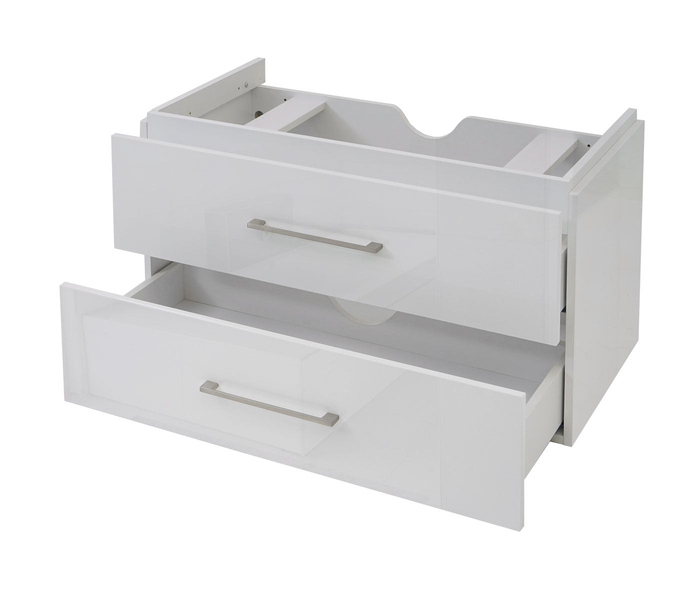 Cosmo Casa - Wastafelonderkast - Hoogglans - MDF - Wit - 90 cm