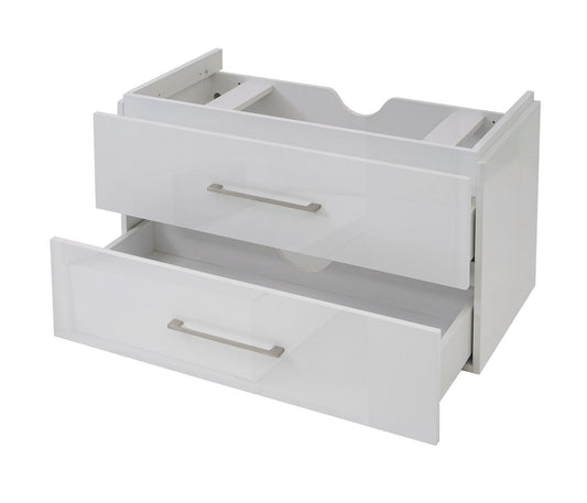 Cosmo Casa - Wastafelonderkast - Hoogglans - MDF - Wit - 90 cm