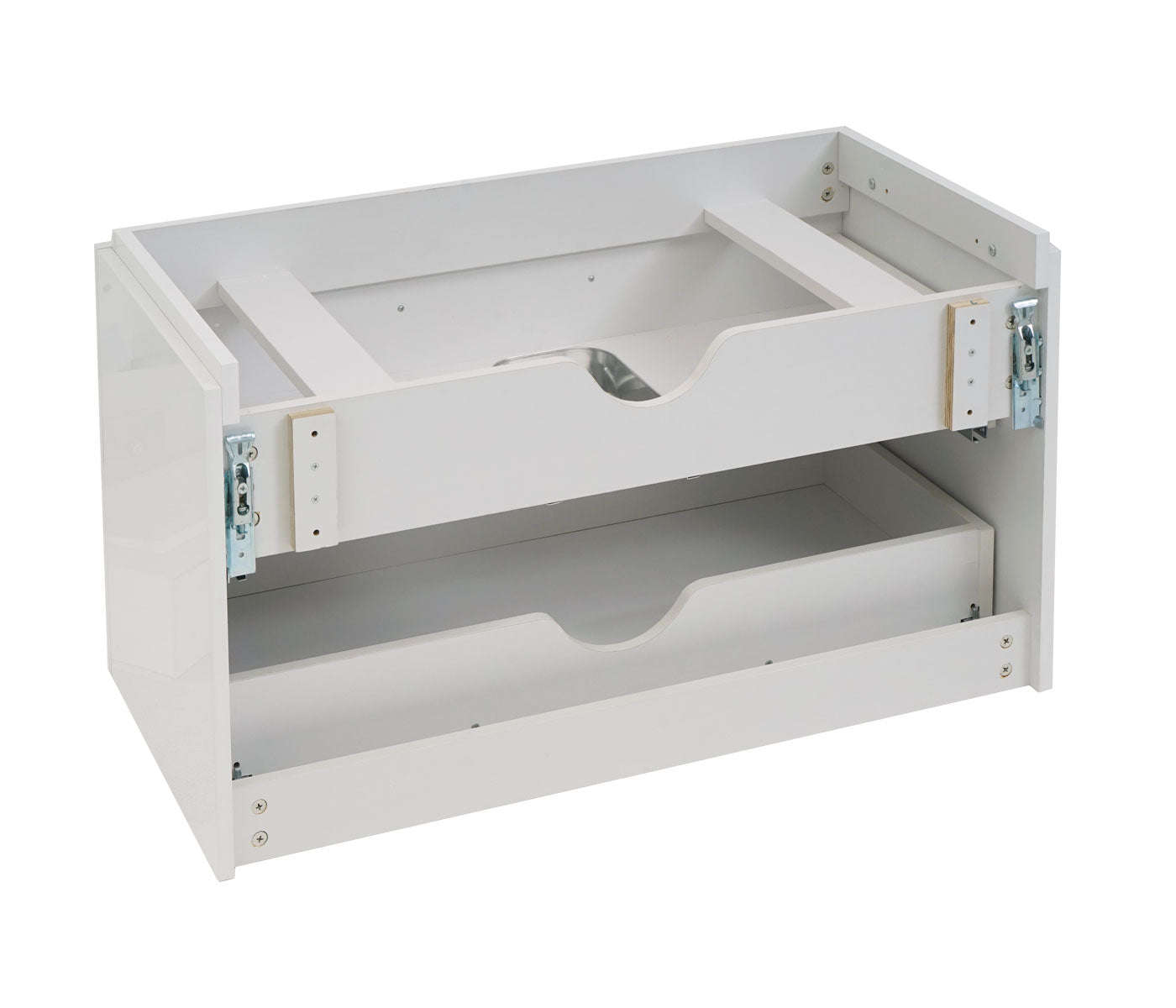 Cosmo Casa - Wastafelonderkast - Hoogglans - MDF - Wit - 90 cm