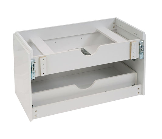 Cosmo Casa - Wastafelonderkast - Hoogglans - MDF - Wit - 90 cm