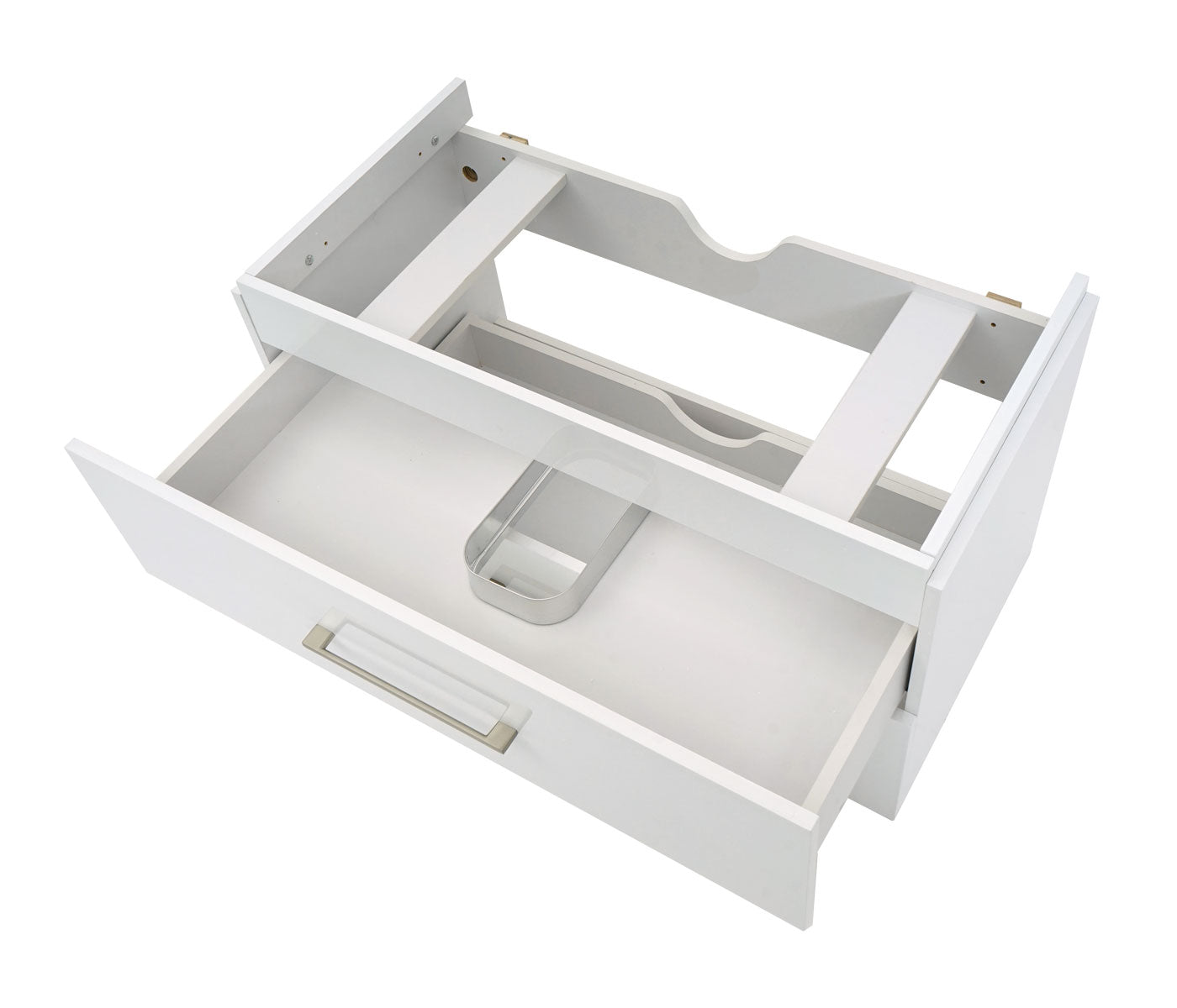 Cosmo Casa - Wastafelonderkast - Hoogglans - MDF - Wit - 90 cm