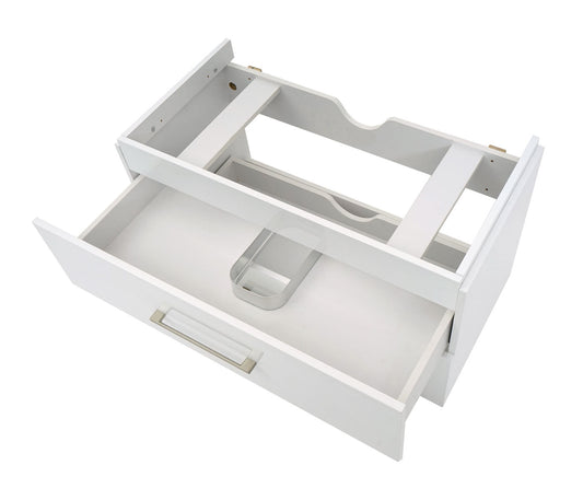 Cosmo Casa - Wastafelonderkast - Hoogglans - MDF - Wit - 90 cm