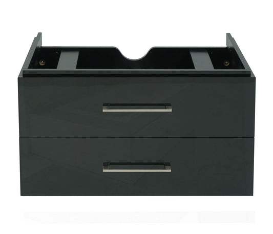 Cosmo Casa - Wastafelonderkast - Hoogglans - MDF - Zwart - 90 cm