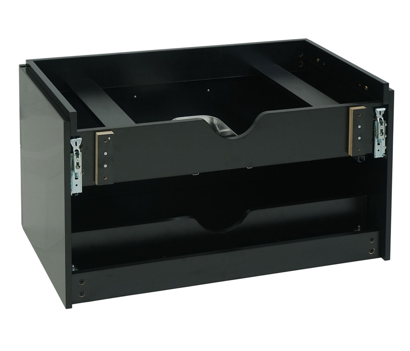 Cosmo Casa - Wastafelonderkast - Hoogglans - MDF - Zwart - 90 cm