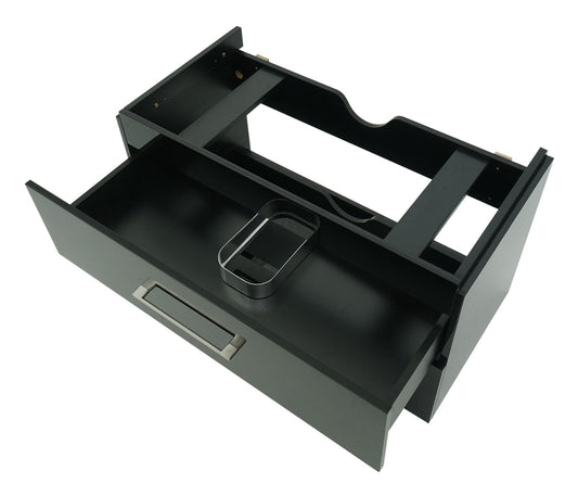 Cosmo Casa - Wastafelonderkast - Hoogglans - MDF - Zwart - 90 cm