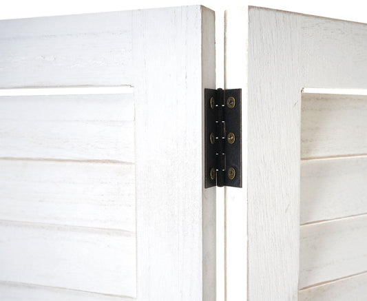 Cosmo Casa - Scherm - Vintage - Textiel - Wit - 170×120 cm