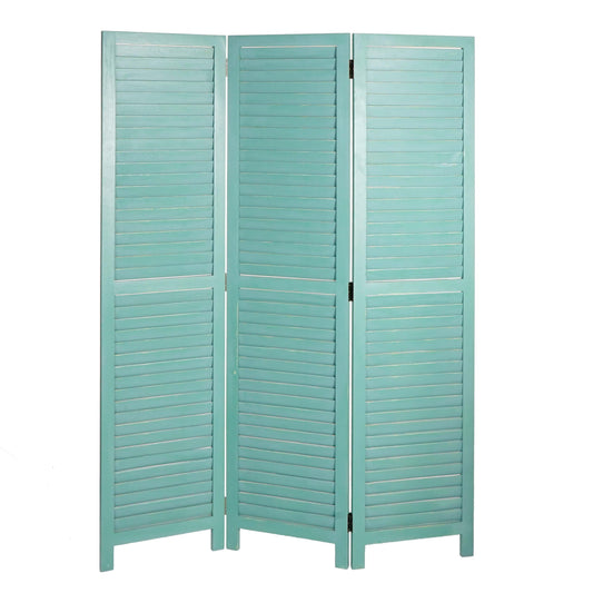 Cosmo Casa - Paravent - Vintage - Metaal - Groen - 170×120 cm